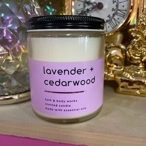 Bath & Body Works Lavender + Cedarwood Scented Candle - White